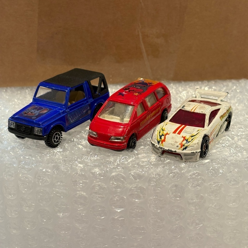 Lot Of 3 Chuck E Cheese Cars Pioneer Suzuki Jimmy Samurai Toyota Previa Sho-Stop